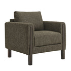 Modway Hawken Boucle Fabric Accent Armchair - Antique Espresso-Living Room Accent Chair