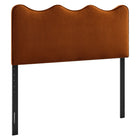 Modway - Athena Velours de performance résistant aux taches Tête de lit Queen size, Rouille-Velours de performance résistant aux taches