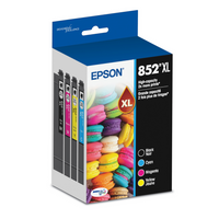 Epson T852 DURABrite Ultra Ink Combo Pack - High Yield - Black/Colour - 4 Pack-Epson printing system is designed to be used exclusively with Epson Genuine Cartridges. Use of non-genuine ink could cause damage not covered under the printer’s limited warranty