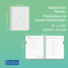 BrownTrout 2026 18-Month Weekly Desk Planner with Foil Stamped Cover - Crackled Blush - 6" x 7.75"-Specifications - 18 months (July 2025-December 2026), 6" x 7.75" (closed), 12" x 7.75" (opened), 176 pages