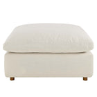 Modway Commix Down Filled Overstuffed Ottoman - Light Beige-Assembly Required