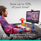 Logitech MX Master 4 for Mac - Ergonomic Bluetooth Mouse - Space Black-Effortlessly access favorite tools with Actions Ring (on this MX Series mouse - a dynamic, customizable overlay adapts to each app, placing most used filters, adjustments, and shortcuts at your cursor 