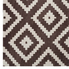 Modway Alika Abstract Diamond Trellis Area Rug - 8 ft W x 10 ft L - Ivory/Brown-100% Polyester Microfiber