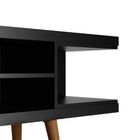 Manhattan Comfort Utopia 53.14" Modern TV Stand - Black-Includes 2 Center Shelves and 2 Large Open Side Compartments