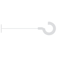 Garvey 1-1/2" J-Hook Pins - Clear Poly - 50 Clip - 5000  Pack-Clear standard fasteners for use with most standard fabrics