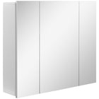 Kleankin Wall Mount Medicine Cabinet with Mirror - 28" W x 24" D - White-Wall-mounted design, takes up little space