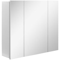 Kleankin Wall Mount Medicine Cabinet with Mirror - 28" W x 24" D - White-Wall-mounted design, takes up little space