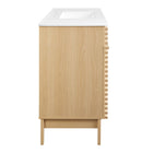 Modway Render 48" Single Sink Bathroom Vanity - Oak/White-Full-Extension Drawers