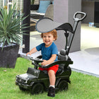 Aosom Mercedes-Benz G350 Toddler Sliding Car - Black-Moving steering wheel with a horn gives it a realistic and fun feel 