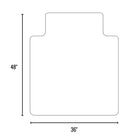 Staples Chair Mat for Flat Pile Carpet with Lip - 36"x 48" - Clear-Rounded AnchorBar cleats (studs) that are gentle on carpets and hands (no sharp spikes)