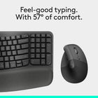 Logitech Wave Keys and Lift Vertical Ergonomic Wireless Keyboard and Mouse Combo - Graphite-9