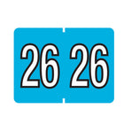 Pendaflex 2026 Yearly Label - Light Blue - 500 Pack-Features crisp white numbers on a light blue background, ensuring clear visibility and quick identification