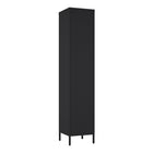 Manhattan Comfort Naomi 15" Modern Single Locker Storage Cabinet - Black-Steel: Cleaning: Wipe with a soft, dry cloth. For tough stains, use a mild detergent with water, followed by a dry cloth to prevent water spots. Avoid: Using abrasive pads that can scratch the surface. Avoid leaving water or moisture on the surface for long periods. Care: Regularly check for rust, especially in humid environments. If rust develops, use a metal polish or rust remover. Protection: Use placemats or coasters to prevent scr