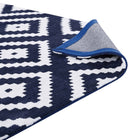 Modway Alika Abstract Diamond Trellis Area Rug - 8 ft W x 10 ft L - Ivory/Navy-Stain Resistant / Easy To Clean