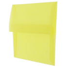 JAM Paper 4Bar A1 Translucent Vellum Invitation Envelopes - 3.625" x 5.125" - Primary Yellow - 25 Pack (1591616)-Size: 4bar A1 (3.63 x 5.13 inches)