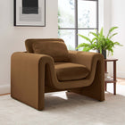 Modway Waverly Performance Velvet Armchair - Brown-Stain-Resistant Fabric