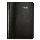 Blueline 13 Months Weekly/Monthly Academic Planner - July to July - 8" H x 5" W - Black - English-Twin-wire binding, soft Vicuana cover