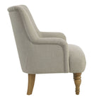 Modway Ellington Fabric Upholstered Accent Armchair - Linen-Classic Turned Front Legs