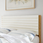 Modway Olea Channel Tufted Boucle Solid Wood Full Platform Bed - Feather Oak-Solid Wood Frame