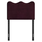 Modway Athena Stain-Resistant Performance Velvet Twin Size Headboard - Mulberry-Seven Adjustable Mounting Positions