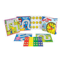Carson Dellosa Education What Time Is It? Board Game - Grade K-3-116 items; 4 game boards, 96 game cards, 16 player pieces