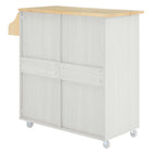 Modway Cuisine Kitchen Cart - White Natural-Side Spice Rack