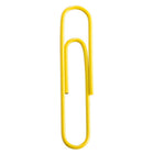 JAM Paper Colourful Jumbo Paper Clips - 2"- Yellow - 75 Pack- Premium paper clips made from high quality vinyl coated steel wire