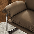 Modway Ansel Vegan Leather Accent Chair - Mushroom-Cantilever Design