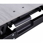 Rocelco Sit To Stand Hi-Lift Adjustable Height Desk Riser With Quick Release Keyboard Tray - Grey-Rear grommet for optional monitor arm