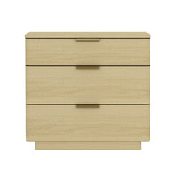 Manhattan Comfort Payton 26" Modern Nightstand - Natural Oak/Gold-Modern Nightstand for Bedroom and Living Room Use