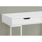 Monarch Specialties 7554 48" Computer Desk - White/White Metal-Finished on all sides for flexible placement anywhere in a home office