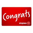 Staples e-Gift Card - $25 to $500-Choose from a variety of designs for multiple occasions