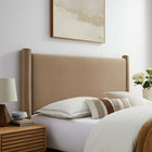 Modway Rael Performance Velvet King Headboard - Taupe-Upholstered Posts