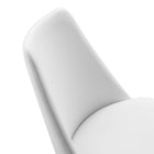 Modway Lippa Swivel Dining Vegan Leather Side Chair - White White-9