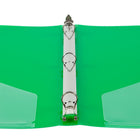 JAM Paper Plastic 0.5" 3-Ring Binder - Green-Wide front and back binder panels fully cover standard dividers and sheet protectors. Our 3 metal ring binders have 2 buttons for easy opening and closing, and a convenient pocket on the inside flap.