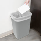 Staples 38.5 L Wastebasket - Grey-Grey