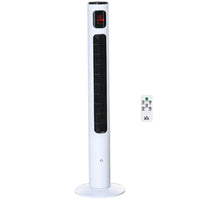 HOMCOM 46'' Tower Fan for Bedroom with 70° Oscillating and Remote Controller - White-Features 3 modes (Normal, Natural, Sleep) and 3 speeds (High, Medium, Low) 