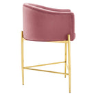 Modway Savour Tufted Counter Stool - Dusty Rose-Dense Foam Padding