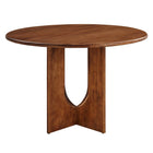 Modway Rivian Round 48" Wood Dining Table - Walnut-Weight Capacity: 275 lb
