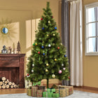 HOMCOM 7' Artificial Christmas Tree with Realistic Branch Tips - Green-It has 505 thick and realistic branches 