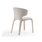 Manhattan Comfort Conrad 20.47" Mid-Century Modern Faux Leather Upholstered Dining Chairs - Cream - Set of 2-30 Day Limited Manufacturer's Warranty