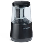 Staples Everyday Dual Powered Moderate Use Pencil Sharpener - Black-Moderate use electric pencil sharpener built for smaller classrooms or offices