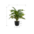 Monarch Specialties 17" Artificial Indoor Dracaena - Table - Black Pot-The easy-care faux floor plant is made from the highest quality materials and requires no maintenance or watering, for a sustainable, environmentally friendly decorative accent that will last a lifetime