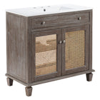 Modway Lilo 36" Bathroom Vanity - Grey/White-7
