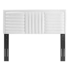 Modway Believe Channel Tufted Performance Velvet King/California King Headboard - White-Plywood & MDF Frame