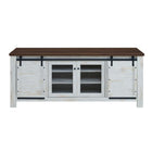 Modway Bennington 71" Rustic Sliding Door TV Stand - White-Dual Sliding Doors