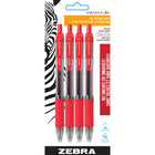 Zebra Sarasa Dry Gel Pens Retractable – 0.7 mm – Red – 4 Pack-Smooth flowing, low viscosity, evolutionary rapid dry gel ink