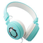 Planet Buddies Kids Wired Headphones - Light Blue (Penguin)-Premium Sound Quality: Kids headphones wired with 40mm drivers, ensuring your children will enjoy the best sound experience. The perfect headset alternative to computer speakers, can also be used with kids tablets, phones and laptops