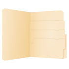 Pendaflex Divide It Up Manila File Folders - Letter Size - 24 Pack-Multi-section file folders