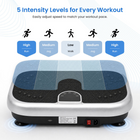 MotionGrey Vibration Plate Exercise Machine with Resistance Bands and Remote Control - 265 lb Capacity - Black-Remote control allows convenient operation without repeatedly reaching for the control panel
